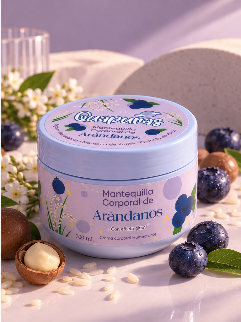 🫐 Mantequilla Corporal de Arándanos con brillos