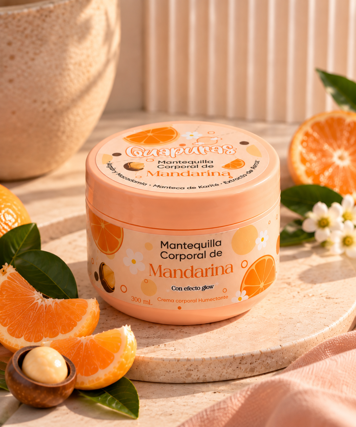 🍊 Mantequilla Corporal de Mandarina con brillitos